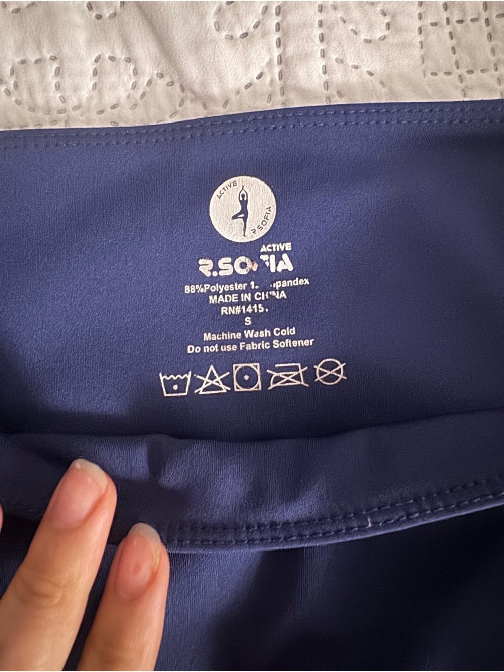 R. Sofia Poly Spandex Periwinkle Yoga Pants - Picture 2 of 3